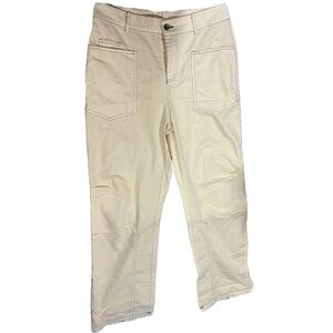NWOT- Lightweight cream-colored soft cotton pants